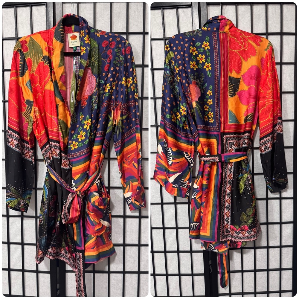 Farm Rio Mixed Scarf Print Kimono – Size XL – NWT - Picture 3 of 11